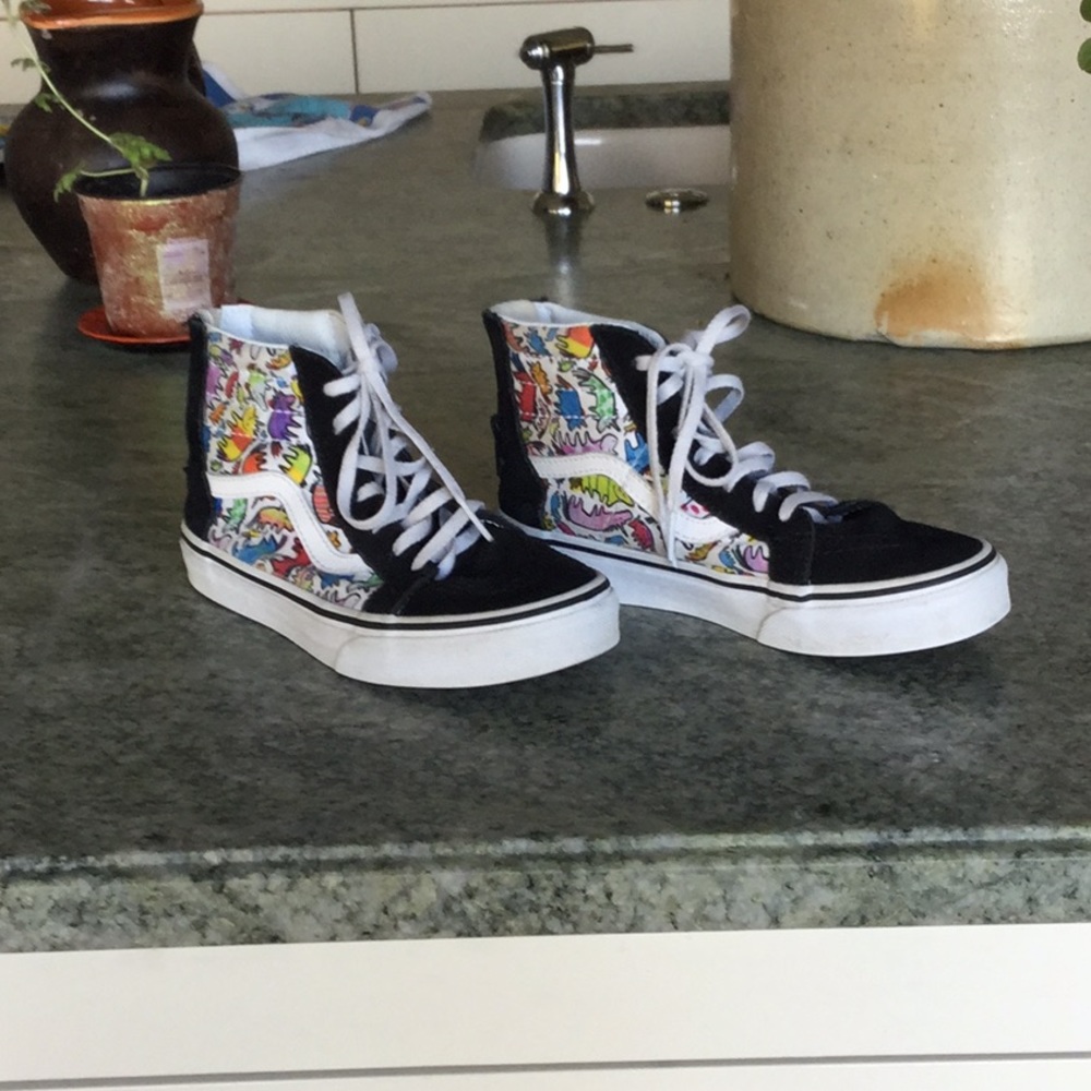 Vans x Dallas Clayton high tops, kids size 3